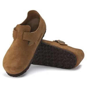 Birkenstock Brown Suede Boston Clogs